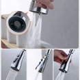 thumbnail image 3 of Cabezal de grifo, extensor de grifo de fregadero de cocina con caño giratorio de 360 ​​grados, cabezal rociador con 3 modos, boquilla de grifo de agua, configuraciones extraíbles, aireador d, 3 of 5