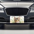thumbnail image 3 of Tabby Cat Watercolor Design With Daisies Metal Novelty License Plate, 3 of 7