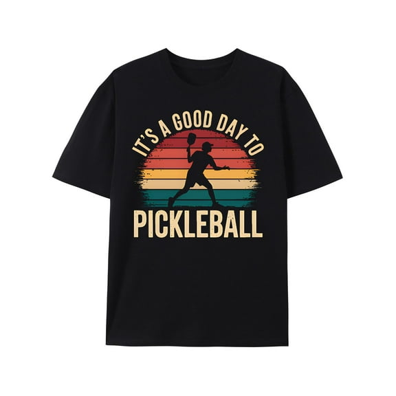 Funny Pickleball Graphic T-Shirt,Gift for Pickleball Lovers,Classic Fit Pure Cotton Tops for Men Women