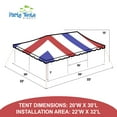 thumbnail image 4 of Party Tents Direct Weekender West Coast Frame Party Tent with Sidewalls, Red, White and Blue 20 ft x 30 ft, 4 of 8