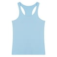 thumbnail image 3 of JanJean Men's Gym Tank Top Athletic Stringer Muscle Tops Ribbed Knit Vest Sleeveless Workout Bodybuilding T-Shirt Sky Blue L, 3 of 5