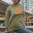 thumbnail image 2 of Dance Mom, Title or Name for Dancer Mother, Mama or Mommy, Groovy Retro Wavy Text Merch Gift, Sand Hooded Sweatshirt or Hoodie, Large, 2 of 5