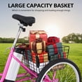 thumbnail image 2 of Electric Tricycle for Adults, 7 Speeds Folding Electric Trike, 26 Inch 3 Wheel Motorized Bicycle w/ 36V 10Ah Removable Battery, E Trikes with Large Basket, 330 Loading Capacity, 250W Motor, Pink, 2 of 9