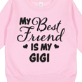 thumbnail image 3 of Inktastic My Best Friend is My Gigi with Hearts Toddler Sweatshirt, 3 of 4