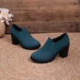 thumbnail image 6 of Miluxas Women's Dress Shoes - Low, Comfortable Heeled Loafers with Chunky Block for Work, Casual and office Business Green 8.5(41), 6 of 9