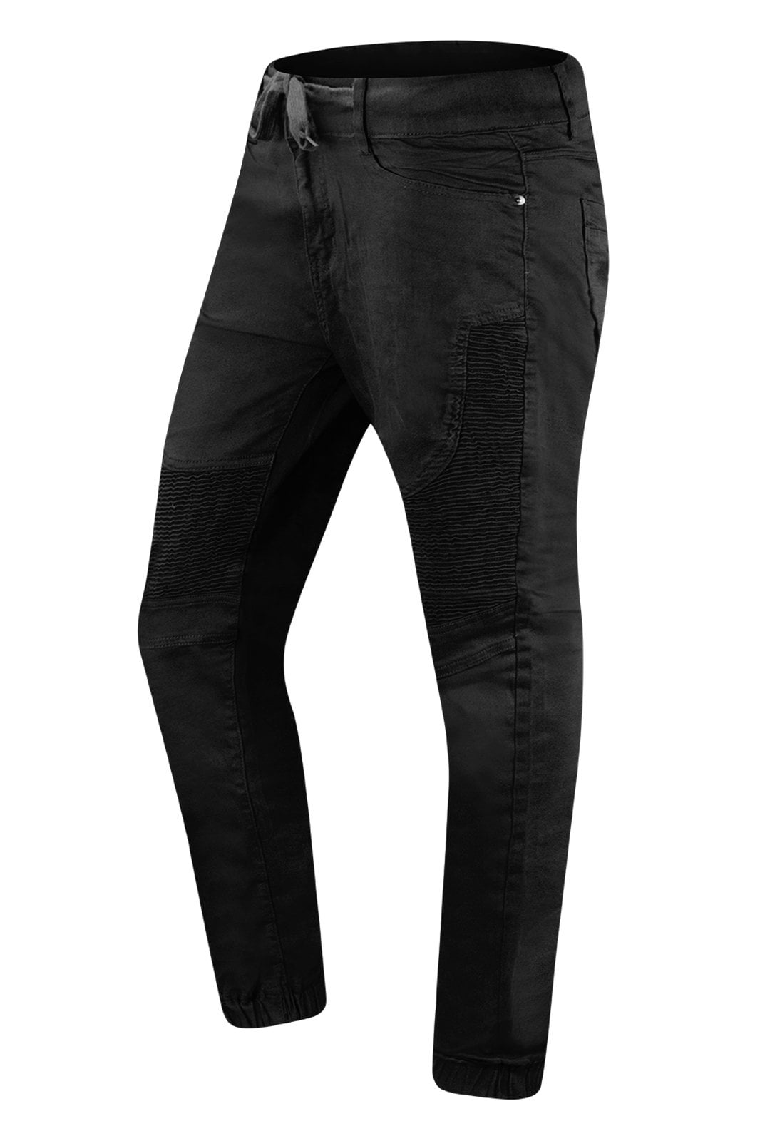 NEW Men Twill Biker Joggers Pants Jogger Style Stacked Double Needle 