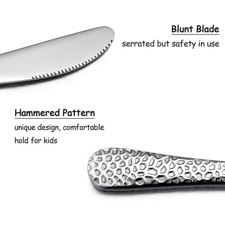 VeSteel Kids Hammered Silverware Set, 9-Piece photo 7