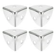 thumbnail image 1 of Uxcell 4 Pack Decorative Box Corner Cover, 18mm Metal Edge Guard, Furniture Corner Edges Protector, Silver, 1 of 6