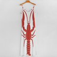 thumbnail image 5 of Hand Drawn Lobster Sleeveless Dress Loose Women's Dress Dresses Luxury Evening Dresses, 5 of 9