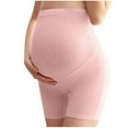 thumbnail image 2 of BRGZLK Women's Maternity Shapewear Shorts Summer Soft Comfy Plus Size Solid Color Anti-Wardrobe Malfunction Breathable Belly Support Legging Shorts Pink XXXL, 2 of 4