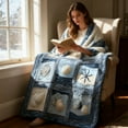 thumbnail image 3 of Ocean Shells & Starfish Print Flannel Blanket, 40×60"/52×60"/60×80" Coastal Beach Plush Throw, Soft Microfiber Polyester Blanket for Sofa Bed Beach Picnic, Christmas Gift for Seaside Lovers, 3 of 5