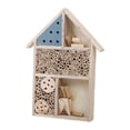 thumbnail image 3 of QSTDGVPW Bee House Butterfly House Shelter Habitat Hotel Breeding Decorative Bee Box Nest 25x4x35cm, 3 of 9