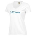 thumbnail image 2 of Women's  White Ohio Dominican Panthers Script Logo Comfort Wash V-Neck T-Shirt, 2 of 3