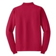 thumbnail image 6 of Yellow Rooster Men's Silk Touch Long Sleeve Polo T-Shirts Red M, 6 of 6
