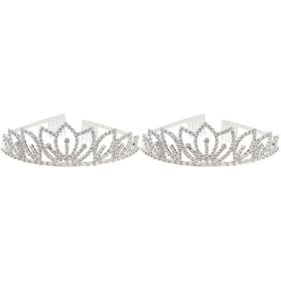 2 Pack Bridal Hair Loop Lady Tiara Bouquets Princess Decorations Child Dinner Party