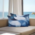 thumbnail image 4 of Outdoor Pillow Cover Blue White Set of 2 Waterproof Throw Pillowcases Gradient Decorative Patio Furniture Pillows for Couch Garden Indoor & Outdoor Use, 4 of 9