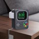 thumbnail image 5 of Soporte Del Cargador Soporte Del Cargador Soporte de cargador de consola de juegos 3D de silicona para Apple Watch Series 8 7 (gris), 5 of 8