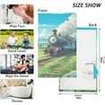 thumbnail image 6 of SKYSONIC Green Wild Train Bathroom Towels 2 PCS, 16"x28", Cotton Bath Towel Water Absorbent Lightweight Quickdry Towels for Bathroom Ktichen Travel Gym, 6 of 7