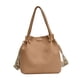 thumbnail image 3 of Bolso tipo cubo para mujer, bolso de viaje, bolso de hombro de piel sintética moderno para mujer Marrón, 3 of 9