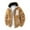 #Khaki, variant on DPTALR Men's Solid Color Thick Warm Long Sleeve Hooded Zipper Cardigan Jacket,Khaki,, M