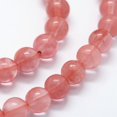 thumbnail image 3 of 1strand Cherry Quartz Glass Beads Strands Round 8mm Hole: 0.8mm about 47pcs/strand 14.96 inch(38cm), 3 of 3