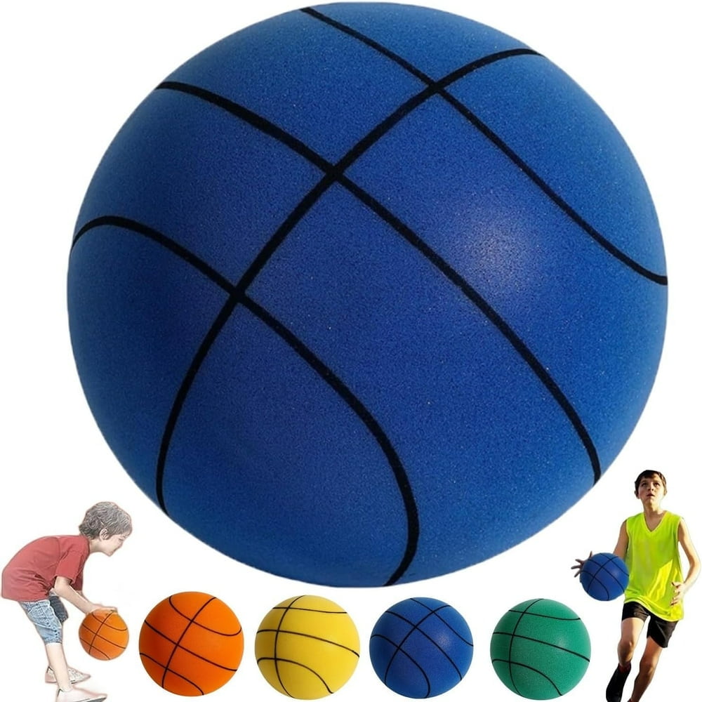 Ballon De Basket Silencieux En Mousse Haute Densité – Diamètre 18/21/24cm, Sans Revêtement, Pour Entraînement Indoor Et Récréatif