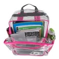 thumbnail image 2 of Trailmaker - Deluxe Clear Unisex Backpack With Reinforced Straps - Perfect for School, Security, Sporting Events - Pink, 2 of 5