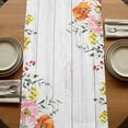 thumbnail image 5 of Table Runners 70 Inches Long Dress Scarves, Gnomes Easter Farmhouse Coffee/Dining/Kitchen Table Decor, Holiday Table Runner, Eucalyptus Spring Floral Eggs Leaves Wooden 13x70 Inch, 5 of 9