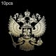 thumbnail image 1 of 10 PCS PITREW Coat of Arms of Russia Emblem Nickel Metal Car Stickers Decals(Gold), 1 of 5