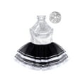 thumbnail image 3 of TTAO Kids Girls Sequin Ballet Leotard Dance Tutu Dress with Hairband Set Modern Jazz Ballroom Costume Silver 12, 3 of 5
