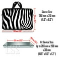 thumbnail image 3 of LSS 10.2 inch Laptop Sleeve Bag Compatible with Asus, Dell, HP, Sony, MacBook, Carrying Case w/ Handle & Adjustable Strap - Zebra Print, 3 of 3