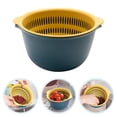 thumbnail image 3 of HONMEET Double-Layer Drain Basket for Kitchen Vegetable Washing, Reusable PP Material, and Practical Kitchen Tool, 3 of 8