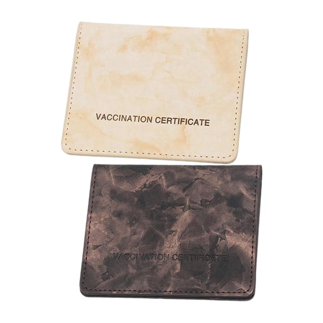 2 Protectores De Tarjetas De Vacunación, Carteras Delgadas Para Documentos, Negro Y Amarillo. Sunnimix Cartera del titular de la tarjeta