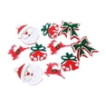 thumbnail image 3 of 10 Uds. Parches temáticos navideños no tejidos Santa Claus parches decorativos de reparación Bell Elk para ropa camisa manualidades DIY suministros de, 3 of 10