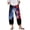 4-Black, variant on SELONE Fourth of July Womens Capris Pants Elastic Waist Wide Leg Pants Summer Trousers Loose Patriotic Outfits Blue L