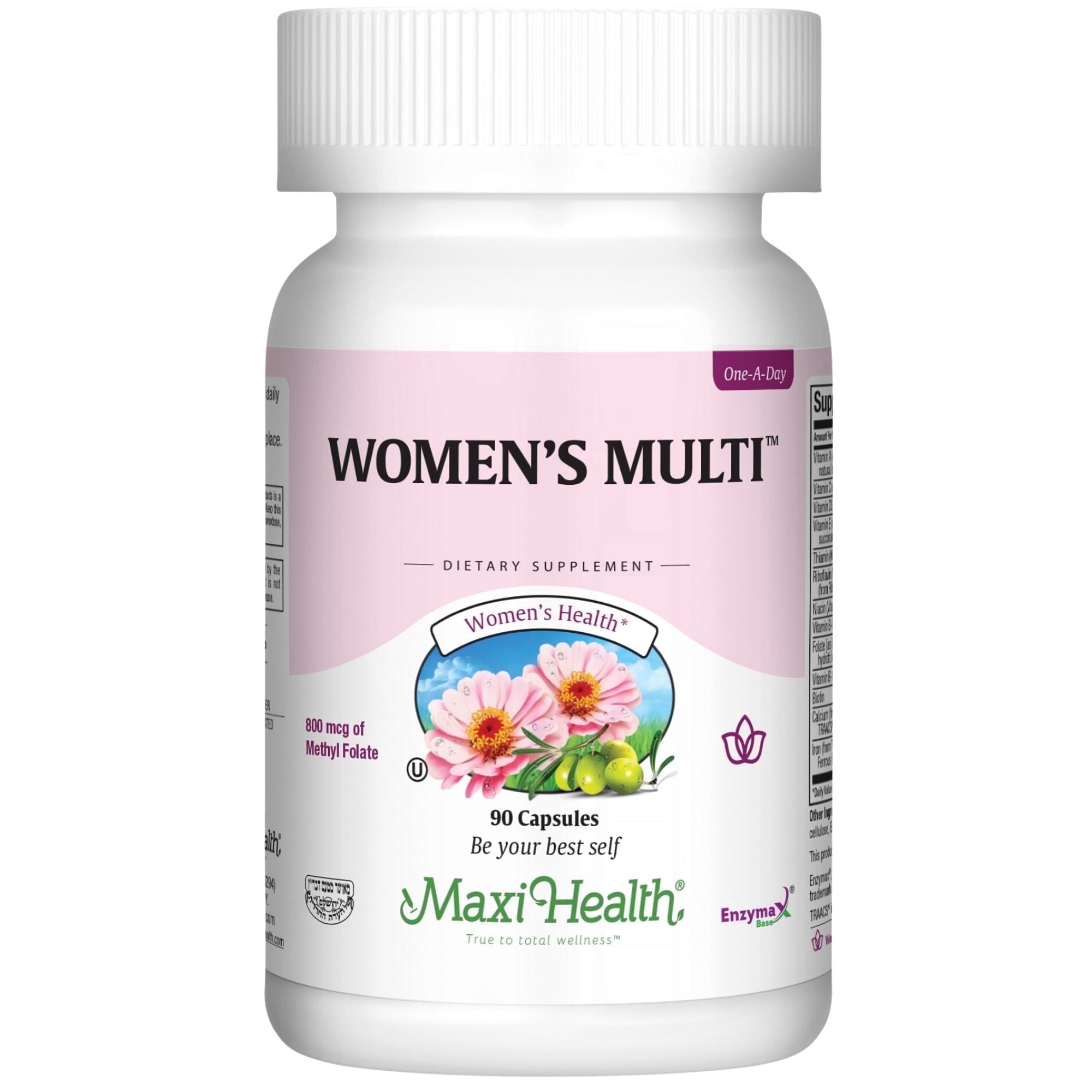 Maxi Health Women’s Daily Multivitamin with Biotin, Calcium & Probiotics – Immune, Bone & Hair Support – 90 Capsules, Kosher