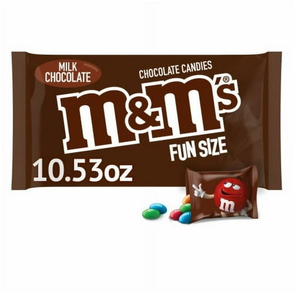 Pack of 2 - M&M'S Fun Size Milk Chocolate Candy Bulk Bag 10.53 oz