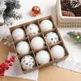 thumbnail image 4 of Christmas Tree Topper,Foam Christmas Balls Display Box,Velvet Christmas Tree Hanging, ,Holiday Decor for Thanksgiving Party Decoration,White, 4 of 6