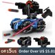 thumbnail image 2 of RC precioso Car Chase Light Spot Run, bala de 3 cabezas, bomba de agua, control remoto, Versious Battle, Stunt Car con niños giratorios de 360 °cabeza de bomba blanca-1CT zhangmengya unisex, 2 of 2