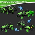 thumbnail image 7 of Luku 12V 3 in 1 Kids Ride on Excavator & Tractor with Detachable Trailer for Boys Girls, Green, 7 of 7