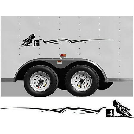 Barrel Racer Equestrian Horseback Riding Horse RV Camper Trailer Camping Decal Sticker Graphic Mural