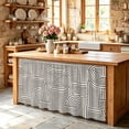 thumbnail image 6 of Black Arches Cabinet Curtains 28" W x 51" L, Abstract Modern Minimalist Curves Line Geometric Under-Desk Privacy Dust Proof Drape Dishwasher Curtain Sink Skirt for Kitchen Closet Bathroom Laundry, 6 of 9