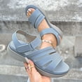 thumbnail image 7 of Hopeusnice Sandals for Women Soft Non-Slip Breathable PU Materials Summer Shoes Open Toe Sandals Trendy Thick-Soled Heel Women's Sandals Shoes for Beach Arch Support Shoes Light Blue 40, 7 of 7