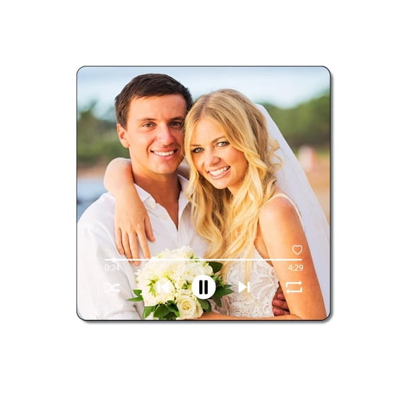 Personalized Custom Music Fridge Magnets,Song Magnet for Refrigerator with Photo,Can Play Songs Customized Photo Album Magnets for Refrigerator,Anniversary Wedding Gifts for Couples Women Boyfriend