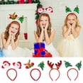 thumbnail image 3 of Diadema navideña con diseño de cuerno de alce, estrella, copo de nieve, diadema de lentejuelas para árbol de Navidad de Papá Noel, decoración navideña para niños y niñas, 3 of 4