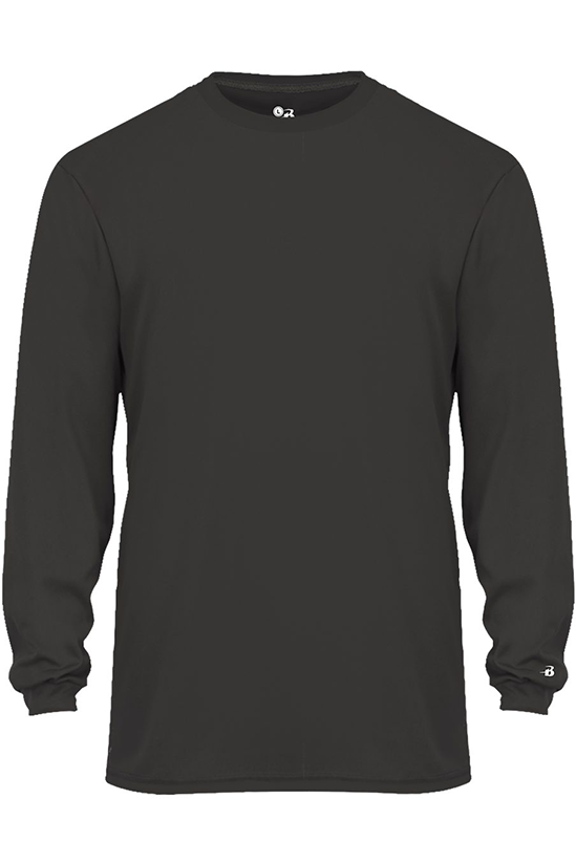 Badger Men's C2 Long Sleeve Performance Shirt Graphite XL