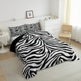 thumbnail image 3 of jejeloiu Geometric Zebra Stripes Full Size Comforter Sets,Modern Abstract Geometric Bedding Comforter Set,Minimalist Lines Bedding Sets,Breathable Home Decor Reversible,3-Piece, 3 of 7