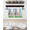 thumbnail image 3 of Easter Bunny Kitchen Dish Towels for Drying Dishes Set of 3, Colorful Eggs Spring Grass Purple Blue Wooden Waffle Weave Microfiber Hand Tea Bathroom Towels Quick Dry & Absorbent Towel 15.7x23.6, 3 of 7
