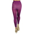 thumbnail image 2 of ToBeInStyle Womens Nylon Footless Tights Hosiery W/Leopard Cheetah Animal Print - Leopard Purple - One Size, 2 of 6