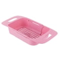 thumbnail image 2 of Telescopic Kitchen Drain Rack Retractable Fruit Basket for Dish Holding 1Pcs, 2 of 3